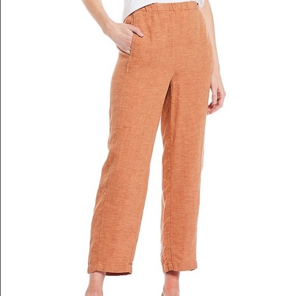 Eileen Fisher Pants Jumpsuits Eileen Fisher Organic Linen Delave Lantern Pant M Poshmark